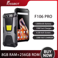 FOSSiBOT F106 PRO MTK G85,Android 14,15GB(8+7GB Extended) 256GB ROM Rugged Smartphone,12000mAh Battery 48MP Camera,NFC