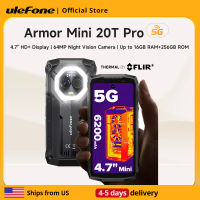 【Ships from US No tax】Ulefone Armor Mini 20T Pro 5G 4.7" Display Rugged Phone Android 14 Smartphone 16GB+256GB 33W
