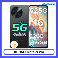 DOOGEE Note59 Pro 5G Smartphone 32GB 256GB 6.75" HD+ 120Hz Display Unisoc T8200 6250mAh Battery NFC Android15 Mobile Phone