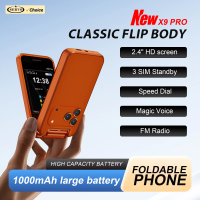 SERVO X9 PRO 3 SIM Card Foldable Mobile Phone Magic Voice Speed Dial Blacklist FM Radio 2G GSM 2.4"Screen Flip Button Cellphones