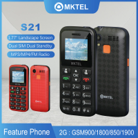 MKTEL S21 Feature Phone 1.77" Screen 800mAh Battery Dual SIM Dual Standby Loud Speaker MP3 MP4 FM Radio 2G Phone For Seniors