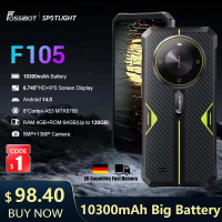 FOSSiBOT F105 Rugged Smartphone 10300mAh Battery 20MP+8MP Camera CellPhone 12GB+ 64GB IP68/IP69K waterproof Phone （no charger）