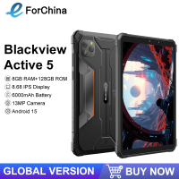 Blackview Active 5 Rugged Tablet PC 4G 8.68" IPS Display 6GB+128GB 6000mAh Battery 13MP Camera Android 15 Global Version