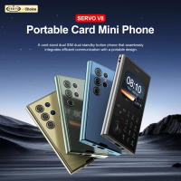 SERVO V8 Card Mobile Phone 2.01" Dual SIM Standby Magic Voice FM Radio Feature Push-button Flashlight Keyboard Small Cellphones