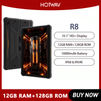 HOTWAV R8 4G Rugged Tablets 10.1 Inch Screen 4GB+128GB 5MP+13MP Camera Tablet PC Android 14 10800mAh Battery Pad Global Version