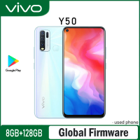Global Firmware VIVO Y50 smartphone 4G 5000mAh 16.0MP Snapdragon 665 6.53" in good condition Used Phone