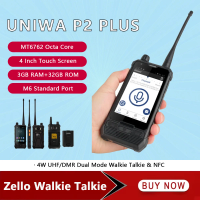 UNIWA P2 Plus IP67 Rugged Mobile Phone Zello 4W DMR UHF Repeater Walkie Talkie Smartphone Android 4Inch 3GB RAM+32GB ROM SOS NFC