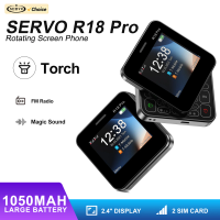 SERVO R18 PRO Rotating Mobile Phone Dual SIM Standby Magic Voice Blacklist Speed Dial FM Radio Side Sliding 2G Feature Cellphone