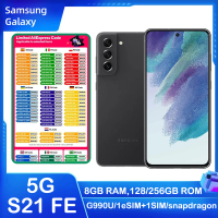 Refurbished Samsung Galaxy S21FE 5G G990U Android smartphone 6.4-inch Samsung 8-core 4500mAh 25W 32MP NFC US version unlocked