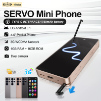 2026 SERVO 3G WCDMA Mini Android Smartphone with Stylus WhatsAPP Google Play Face Unlock WiFi Dual SIM 4.0" Small Smart Phones