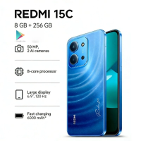 2026 new Redmi 15c 2026 Global Edition, a smartphone featuring a long-lasting 6000mAh battery and 8+256GB of storage
