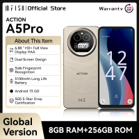 IIIF150 Action A5Pro Phone Android 15 Go Smartphone 12GB RAM 256GB ROM 6.8inch HD+ HAA Display Dual Screen Design 5100mAh Batter