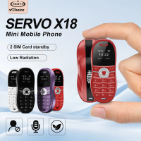 SERVO Mini Car Shaped Mobile Phone 0.66" Display 2G GSM Dual SIM Card Speed Dial Magic Voice Alarm Clock Small Backup Cellphones