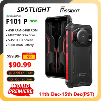 FOSSiBOT F101 P Rugged Smartphone 10600mAh Octa Core 4GB 64GB Cellphone 24MP Camera 5.45" HD Screen IP68 Waterproof Mobile Phone