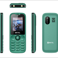 MKTEL M2023 Feature Phone, 1.77 Inch, Dual SIM, Bluetooth, MP3, FM Radio, Flashlight, Ultra Slim & Portable