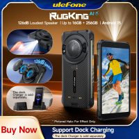 Ulefone RugKing 4G Rugged Phone Android 15 Up to 16GB+256GB AI Smartphone 9600mAh Waterproof 5.99" 50MP NFC Global Version 126dB