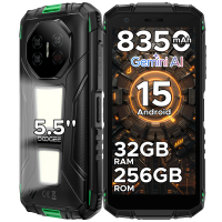 DOOGEE Fire3 Max Rugged Phone 5.5" HD+ IPS Display 32GB(8+24)+256GB Android15 8350mAh Battery 48MP 1200LM Camping Lights NFC