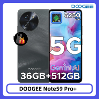DOOGEE Note59 Pro+ 5G Smart Phone 36GB 512GB 6.75" HD+ 120Hz UNISOC T8200 50MP Camera 6250mAh Battery Android 16 NFC Cell Phone