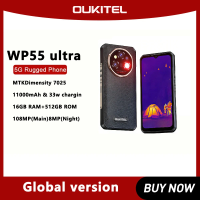 OUKITEL WP55 Ultra Rugged Phone - Thermal Imaging 5G Smartphone, MTK 7025, 12+512GB, 11000mAh, 108MP, 6.6" NFC Android 15