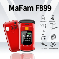Mafam F899 Senior Flip Dual Display Feature Phone SOS 2Sim Big Button Dial Torch Clamshell Mobile Retro Style Durable Phone