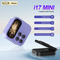 New SERVO i17 Mini Palm Flip Mobile Phone 2G Dual SIM Standby Speed Dial FM Radio Magic Vioce MP3 Small Fashion Foldable Phones