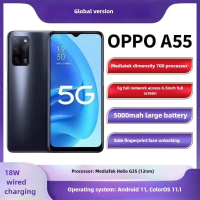 OPPO A55 4GB/6GB RAM 64GB/128GB ROM 50MP AI Camera 5000mAh Long Battery Life 4G LTE Dual SIM Phone Smartphone Global version