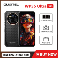 OUKITEL WP55 Ultra Rugged Smartphone Android 15 Thermal Imaging Mobile Phone 48GB+512GB 11000mAh 108MP 6.6Inch 5G Cellphone NFC
