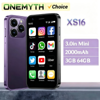 XS16 4G Unlocked Android Smartphone, 3.0 Inch Display, 3GB RAM + 64GB ROM, Dual SIM Dual Standby Mobile Phone, Multiple Colors A