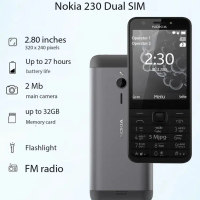 Nokia 230 dual-SIM card, large-button, large-capacity battery, straight-bar phone