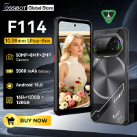 Fossibot F114 Android 15 Smartphone 16GB(4+12) RAM 128GB ROM 5000mAh 18W Unisoc T615 Ultra-thin Rugged Phone 4G 50MP