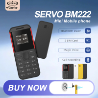 SERVO BM222 Button Mini Mobile Phone Dual SIM Bluetooth Dialing Magic Voice Blacklist Auto Call Recorder Small Backup Cellphone