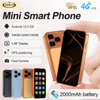 SERVO 4G LTE Mini Smartphone 3.88" Display 6GB+128GB Dual SIM Standby Play Store Android12 GPS OTG 2000mAh Little Smart Phone