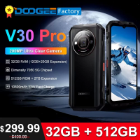 DOOGEE V30 Pro Rugged Smartphone Android 13 6.58" FHD 120Hz Display 32GB+512GB 10800mAh 200MP Camera Dimensity 7050 Moible Phone