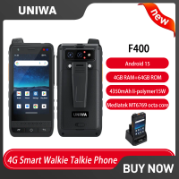 NEW UNIWA F400 4G Zello Walkie Talkie Rugged Smartphone 4" Dual SIM Card Android15 5.0MP 13MP 4GB+64GB 4350mAh 15W 13MP SOS NFC