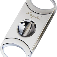 Stainless Steel V-Cut Cigar Guillotine for 50-60 Ring Cigars with Precise Blade