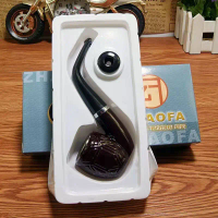 Bent filter handmade ebony men's pipe dual-use