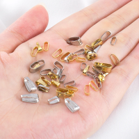 50pcs Stainless Steel Buckle Clasp Connectors for Pendants Charm Clip Pinch Bail Clasp Necklace DIY Jewelry Making Accessories