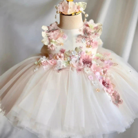 Wed Dress 2025 Girls Princess Pageant Dresses Costumes Birthday Party Wear Children Tutu Gown Kids Fashion Show Outfits Vestido