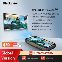Blackview XPLORE 2 Projector 5G AI Rugged Smartphone, 6.73" 3.2K AMOLED Display, 50MP Camera, 20000mAh, Outdoor Mobile Phone NFC