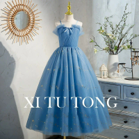 Children's Princess Dress Girls' High-End Formal Dress Elegant Flower Girl Wedding Host Stylish Catwalk Piano Performance Dress