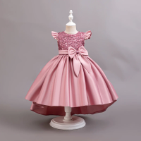 Girls Child Clothes Black 3 to 10T Performance Formal Girls' Party Dress Kid Clothes Sequined Gowns Girl Active Dresses