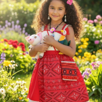 Disney Movie Princess Moana 2 Dress Girls Cosplay Vaiana Carnival Party Ocean Adventure Costume Kids Halloween Fancy Clothes