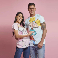 2026 Hey Arnold Valentine's Day Latest Men's and Women's Loose Large T-shirt Valentine's Day Gift Large Breathable Quick Drying