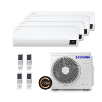 Ar Condicionado Multi Quadri Split Inverter Samsung 28.000 Btus (3 Evap 9000 e 1 Evap 12000) Quente/Frio 220V Monofásico AJ080AXJ4KH/AZ