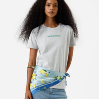 Camiseta feminina de algodão brasil cinza