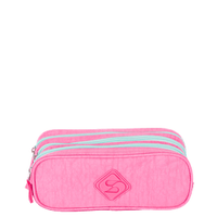 Estojo 3 Compartimentos Crinkle 2 Double Rosa - Pink