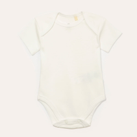 Body infantil de algodão off white
