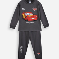 Pijama infantil manga longa mcqueen cinza