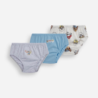 Kit de 3 cuecas infantis de algodão patrulha canina colorido