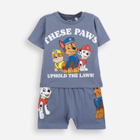 Pijama curto infantil de algodão patrulha canina azul